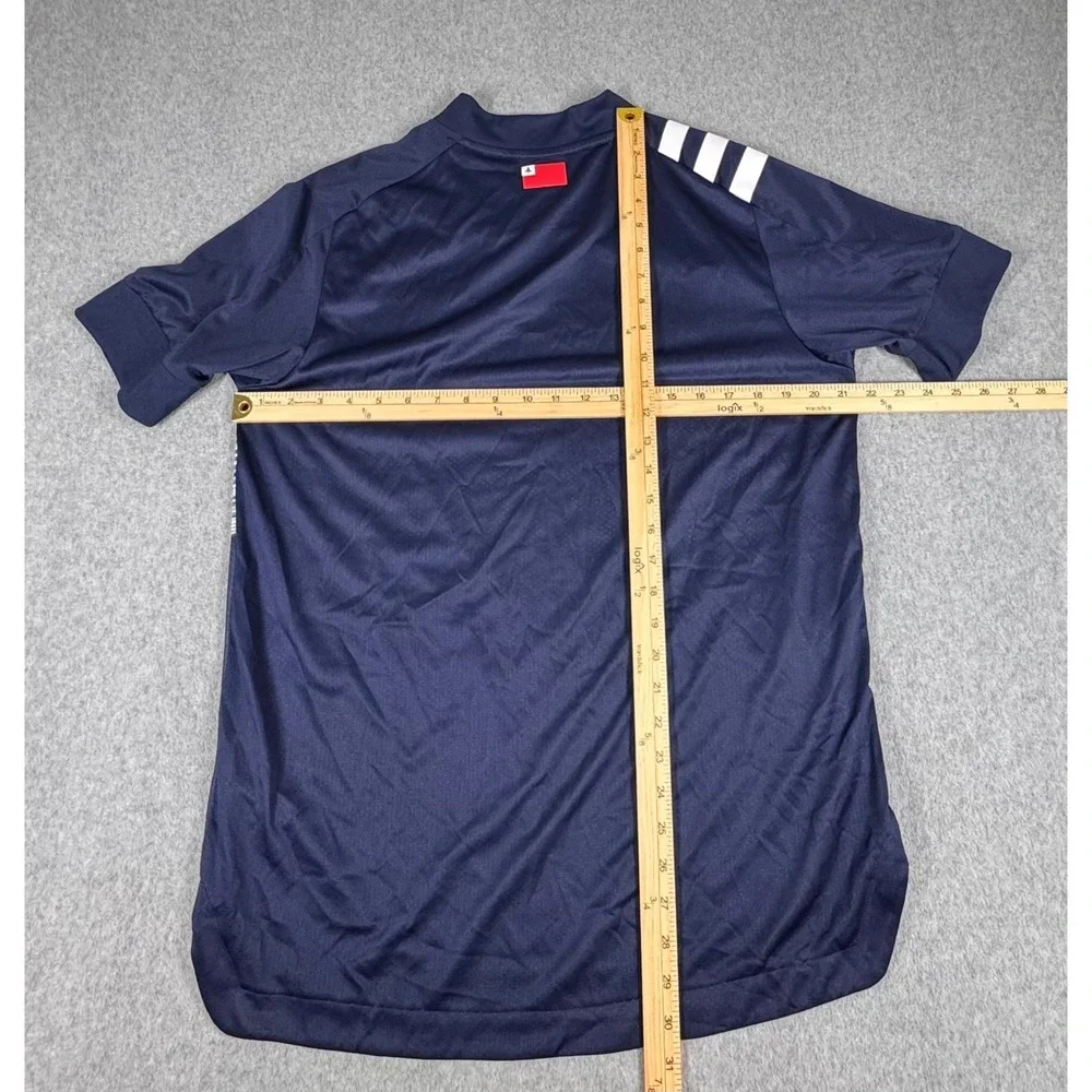 Adidas New England Revolution MLS Soccer Jersey Mens L Blue UHC 25th Anniversary